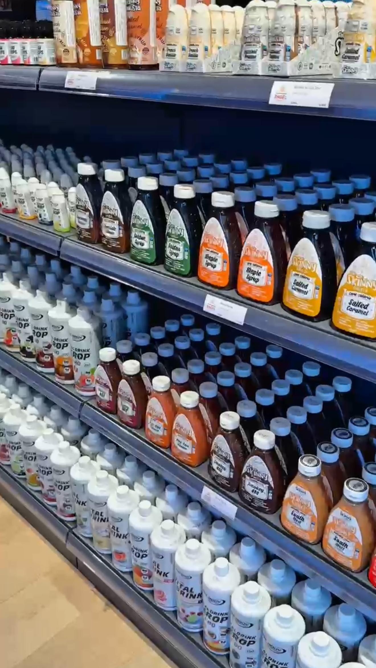 Zero-Calorie Syrups und Saucen Regal